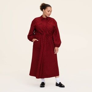 Woolrich Target‎ 2X Plus Buffalo Check Long Sleeve Utility Midi Shirt Dress NWT